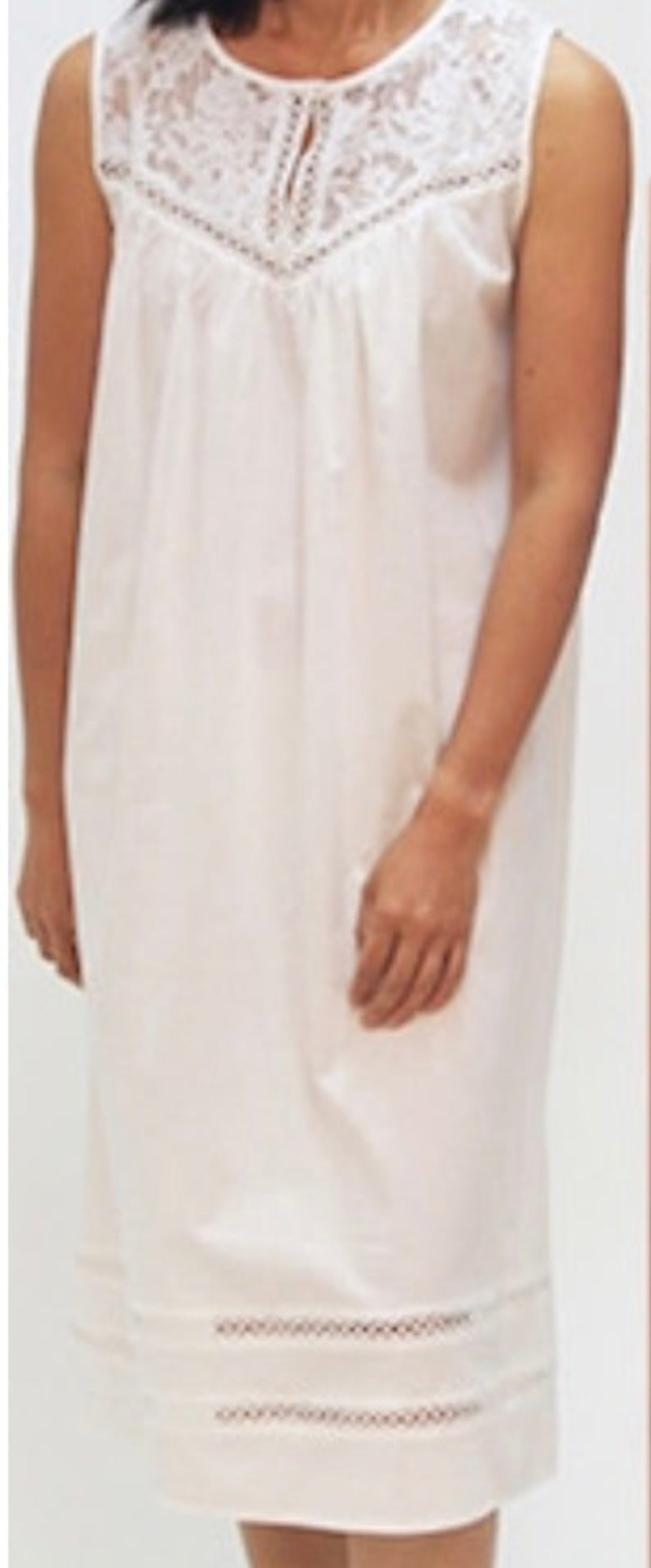 Nightwear Jenny White Cotton Nighty