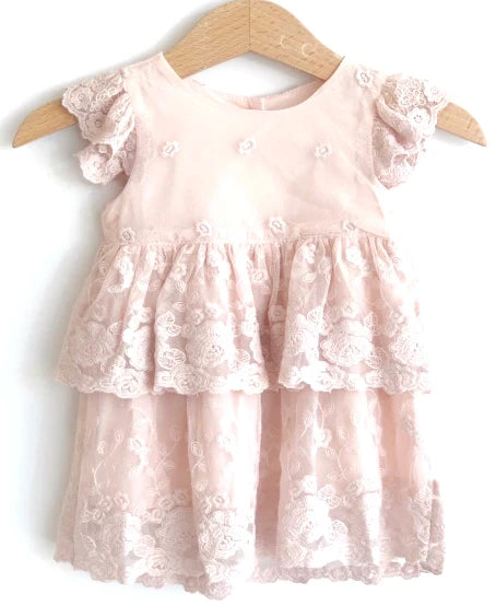Little Girl Cherry Blossom Lace Dress
