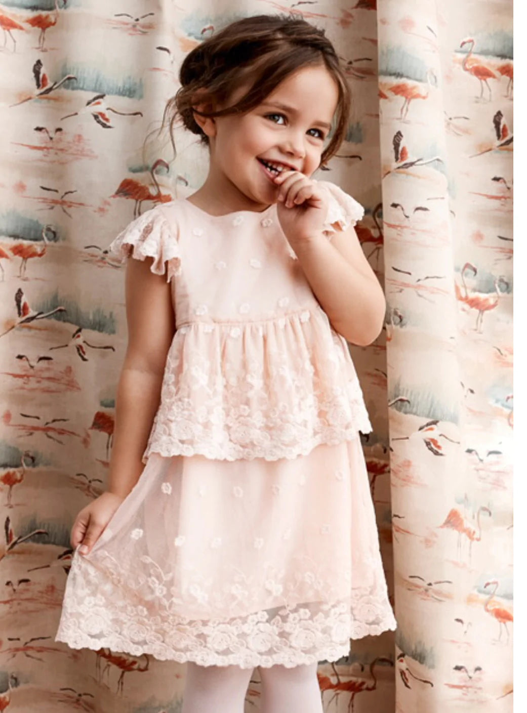 Little Girl Cherry Blossom Lace Dress