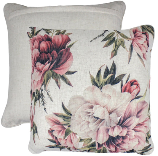 Magnolia Bloom Linen Cushion