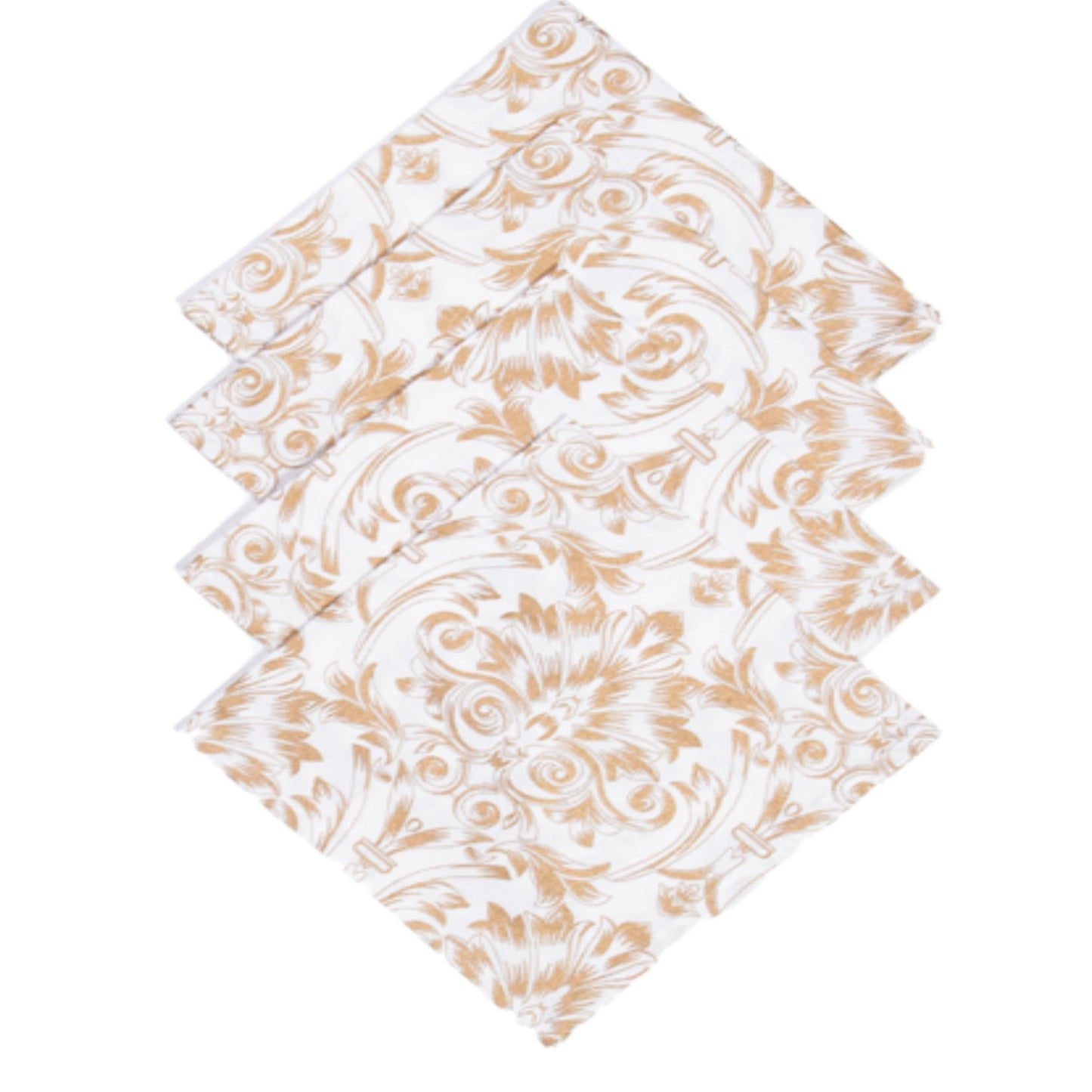 Gold Screen Printed Eight Seater Table Cloth
